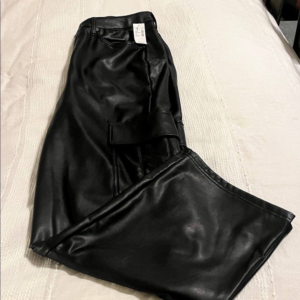 Maurices Black Faux Leather Pants